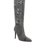 Cornik Multi Color Stones Denim Boots