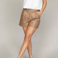 NUVI APPAREL White Swiss dot blouse with lace trim