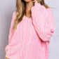 POL Dreamy Backless V-Neck Sweater with Chain Detail