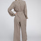 NUVI APPAREL Printed V-Neck Jumpsuit