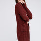BIBI Twist Knitted Open Front Cardigan with Pockets