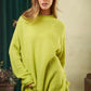DAVI & DANI Solid Mock Neck Long Sleeve Knit Sweater