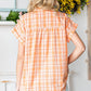 COTTON BLUE by NU Label Plaid Button Up Short Sleeve Shirt