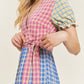 JADE by JANE Color Block Gingham Dress