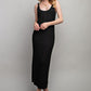 SWEET GENERIS U-Neckline Ribbed-Knit Maxi Dress