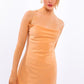 LE LIS Cowl Neck Back Tie-Up Mini Dress