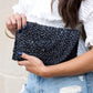 Fold Over Straw Clutch
