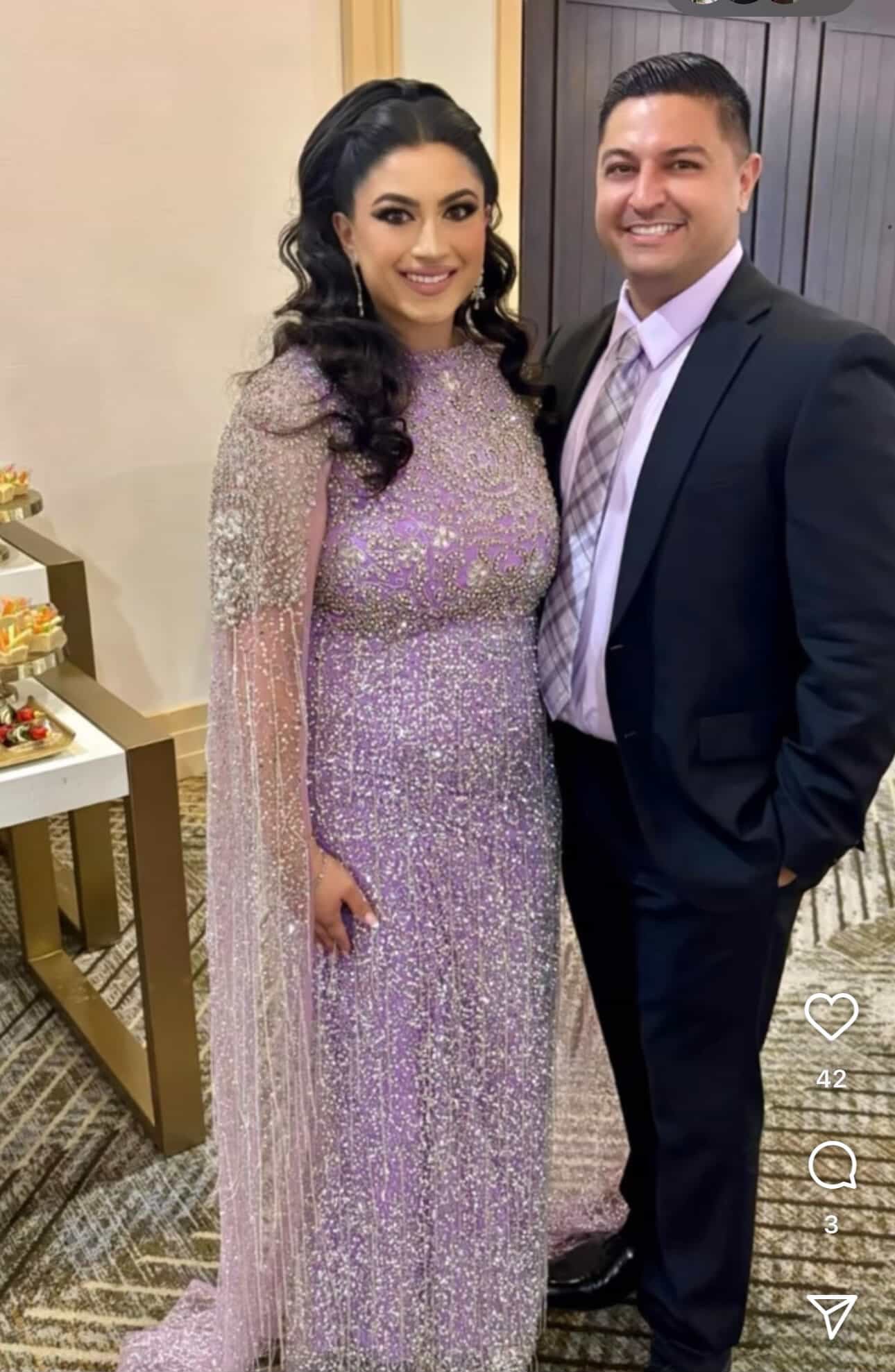 Aleya Drape Cape Sleeve Beaded Dress