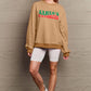 SIMPLY LOVE Full Size "SANTA'S FAVORITE" Round Neck Sweatshirt