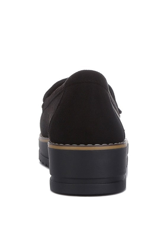 RAG &Co. Daiki Platform Lug Sole Tassel Loafers