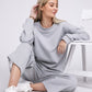 NUVI APPAREL Textured Fabric Top and Pants Casual Set