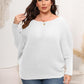 Full Size Boat Neck Batwing Sleeve Sweater-up to 3XL
