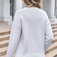 ANGEL WINGS Bow Round Neck Dropped Shoulder Sweater