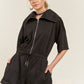 JADE by JANE Terry Zip-front Romper