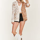 Heart paisley Color block cardigan PLUS JJK5018P