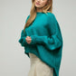 DAVI & DANI Boat Neck Long Sleeve Pullover Sweater