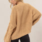 HYFVE Taupe Cable Knit V-Neck Sweater