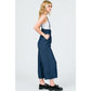LITZ LA Tencel High Waist Suspender Wide  Leg Jumpsuit