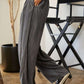 DAVI & DANI Stripe Button Down Shirt and Long Pants Set