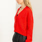 HYFVE Cute Mood Crop Shoulder Cropped Cardigan Sweater