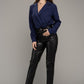 NUVI APPAREL Collared Long Sleeve Bodysuit
