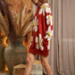 Jade by Jane Women's Plus-size Oversized Knit Sweater with Happy Face Flower Print
