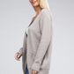ZENANA Melange Open Front Sweater Cardigan