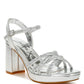 Sparks Fly Glitter Strappy Block Sandals