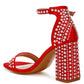 RAG & Co. Klebba Pearls Embellished Satin Sandals
