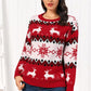 Traditional Reindeer Round Neck Christmas Sweater