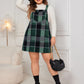 Honey Plus Size Plaid Wide Strap Overall Dress