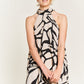 Resort style halter neck short sundress PLUS