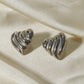 Stainless Steel Heart Shape Stud Earrings