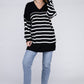 NUVI APPAREL Striped Pattern Knit Sweater