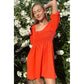 NUVI APPAREL Smocked mini dress
