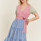 JADE by JANE Color Block Gingham Dress