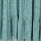 LILOU Green Polka Dot Dress with Small waist-illusion Side Tie