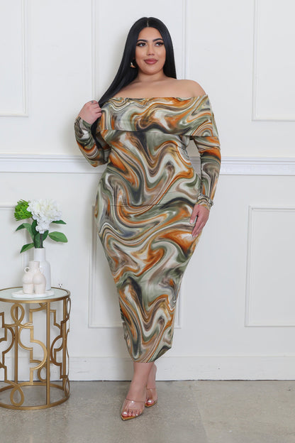 To The Beat Plus Size Dress