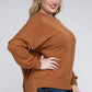 ZENANA Plus Brushed Melange Drop Shoulder Sweater