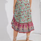 Tie Waistband Flounce Hem Boho Skirt