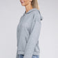 NUVI APPAREL Grey Textured Pocket Drawstring Hoodie