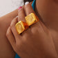 Titanium Steel Fingerprint Signet Ring