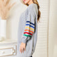 Angel Wings Multicolored Stripe Open Front Longline Cardigan
