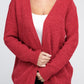 ZENANA Melange Open Front Sweater Cardigan