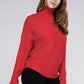 ZENANA Viscose Dolman Sleeve Turtleneck Sweater