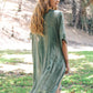 LETO Woven Long Line Tribal Kimono