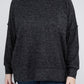 ZENANA Plus Brushed Melange Drop Shoulder Sweater