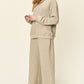 DOUBLE TAKE Full Size Texture Long Sleeve Top and Pants Lounge Set