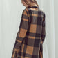 JADE by JANE Plaid Open Cardigan