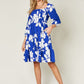 DOUBLE TAKE Full Size Floral Ruffle Hem Smocked Dress